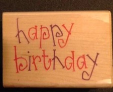 Image Tree EK Success Happy Birthday Rubber Stamp IT06B