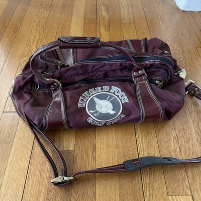Vintage Winged Foot Golf Genuine Travel Duffel Bag Ron Miller Pro