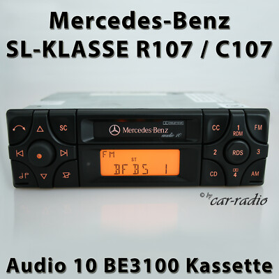 #ad #ad Original Mercedes R107 Radio Audio 10 BE3100 Becker Kassettenradio SL Klasse RDS EUR 215.99