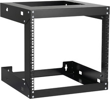 9U Wall Mount Rack Open Frame 19 Inch Server Equipment 2 Post Network Cabinet 18