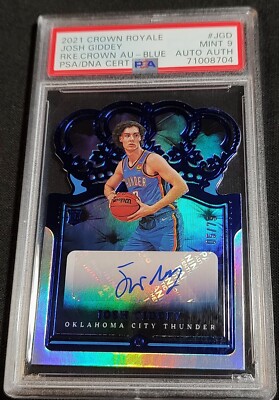 PSA 9 POP 3 RC AUTO /75 JOSH GIDDEY ?BLUE ROOKIE ⚡1 HIGHER 2021 