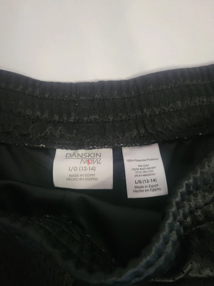 Pantalones Cortos Danskin Juveniles Negros Cordón Cintura (Talla L 12-14) Foto 3 de 4