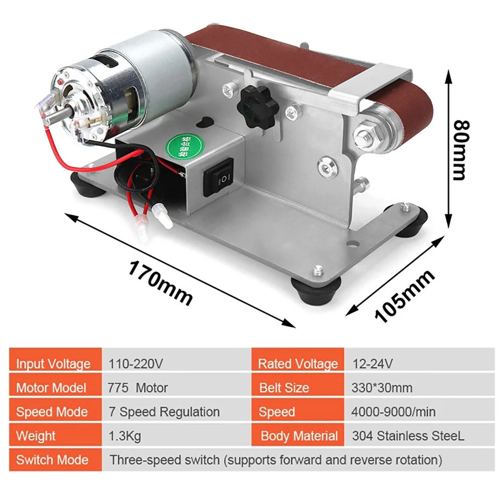 Grinder Mini Electric Belt Sander DIY Polishing Grinding Machine
