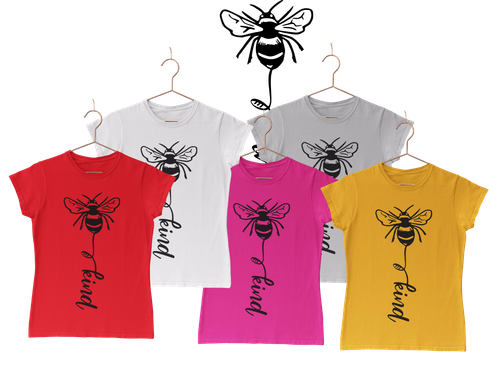 Ladies Summer T-shirt Womens Bee Print 