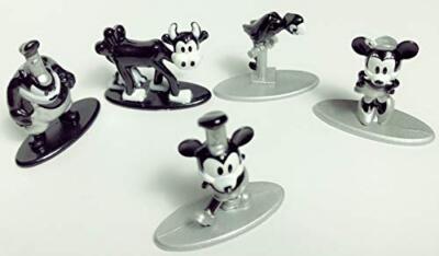 Jada- Disney Mickey, Minnie, Pete, Parrot und Clarabelle Pack 5 Figuren 90 Jubil
