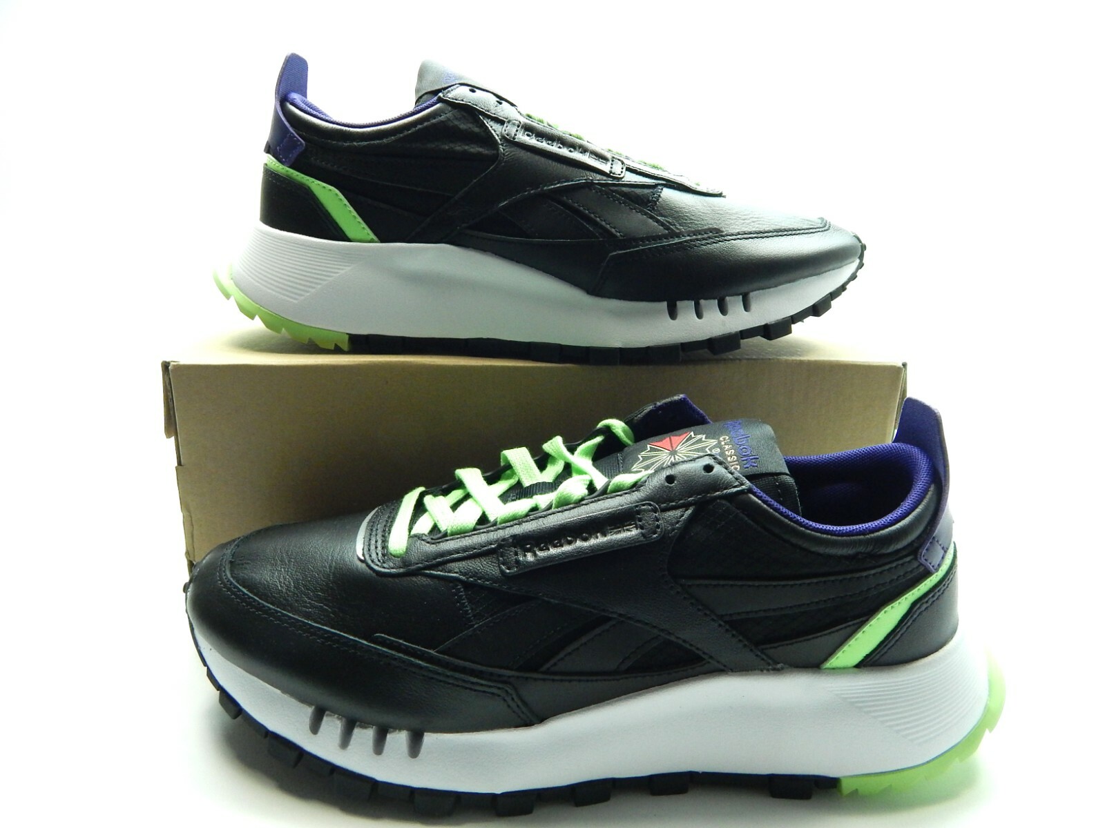 Reebok CL Legacy FY7554 Black Neon Mint B-grade Men shoes size 8.5 | eBay