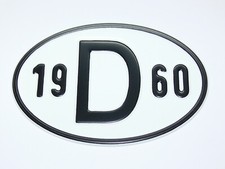 D-Schild 1960 Alu geprägt