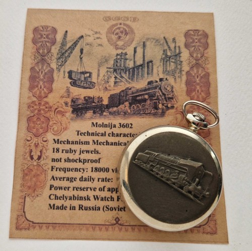 Molnija. Vintage Soviet mechanical pocket watch. 18 jewels. USSR - Picture 13 of 14