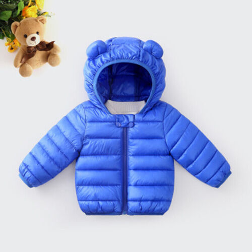 Toddler Baby Boys Girls Winter Puffer Coat Hooded Parka Padded Jacket Outwear - Picture 13 of 15