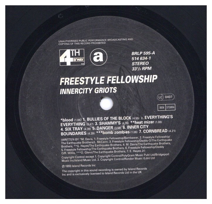 Freestyle Fellowship - Innercity Griots '93 LP UK ORG!G+/VG | eBay
