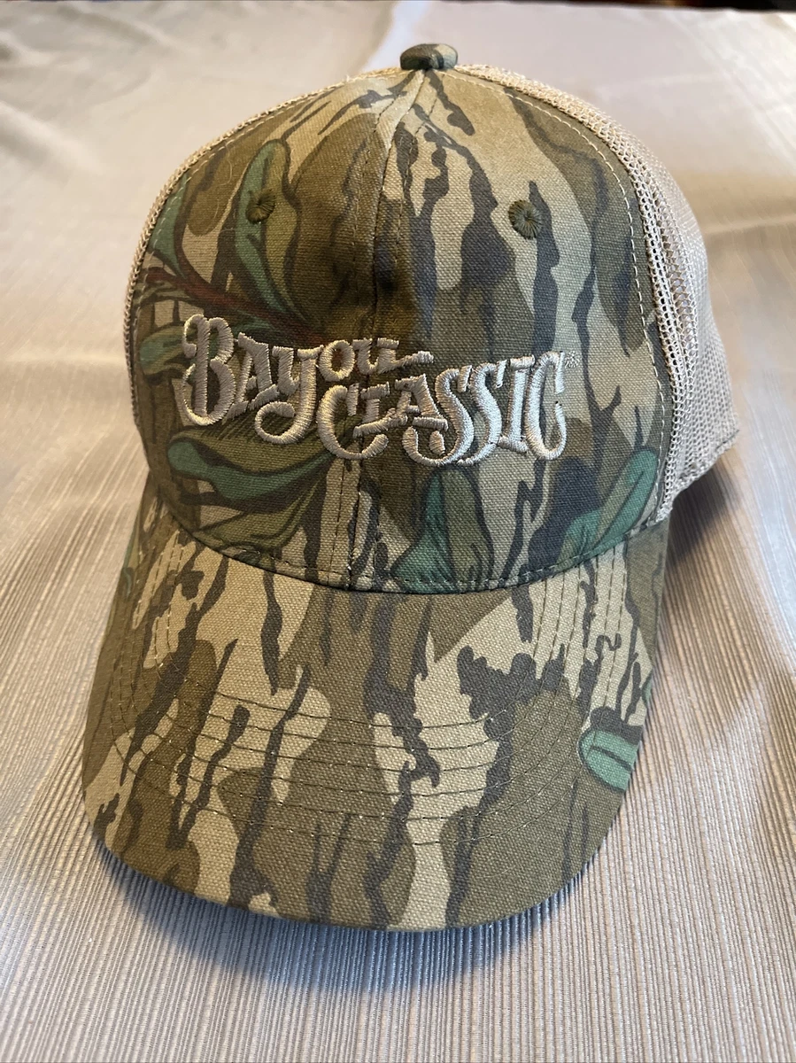 Mens Camo Hat Bayou Classic Mossy Oak Country Baseball Cap Trucker Hat  SnapBack