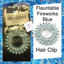 NWT - Paparazzi - Flauntable Fireworks - BLUE - Hair Clip