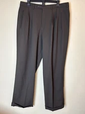 Clairbone Men Dress Pants Size 36X29 Dark Brown Profesional Elegant