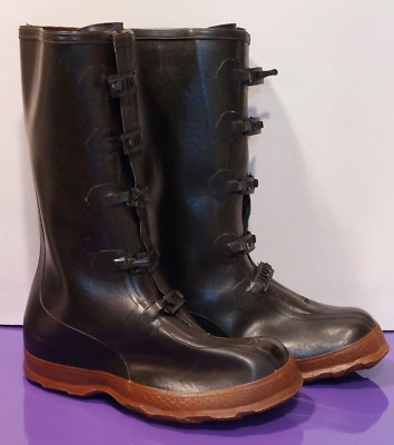 LaCrosse OverShoe size 8 Mens 15 inch tall Boots 5 Buckle Galoshes NEW OLD STOCK