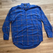 VTG Levis Sutter Creek Shirt Men Medium Blue Green Red Plaid Long Sleeve Western