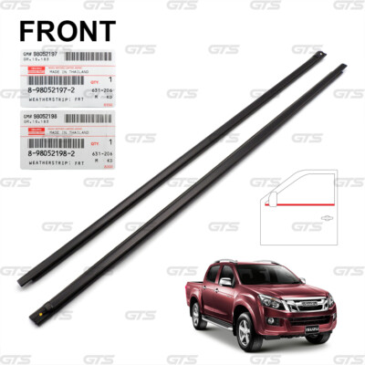Front L+R Outer Weatherstrip Door Belt For Isuzu Holden D-Max 4Dr TFR 2012 2018