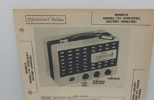 Cartella fotofatto radio vintage Howard Sams 1947 modello Minerva 729 batteria portatile