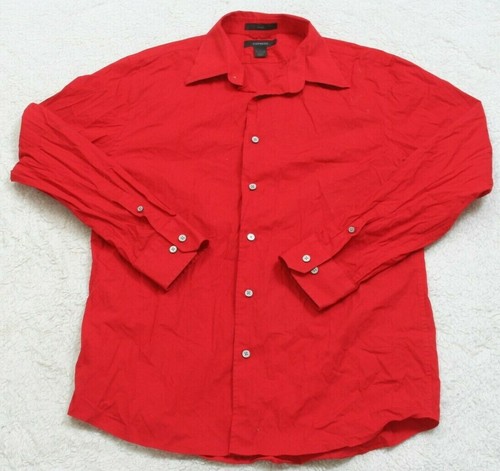 Red Stretch Dress Shirt Cotton Lycra 