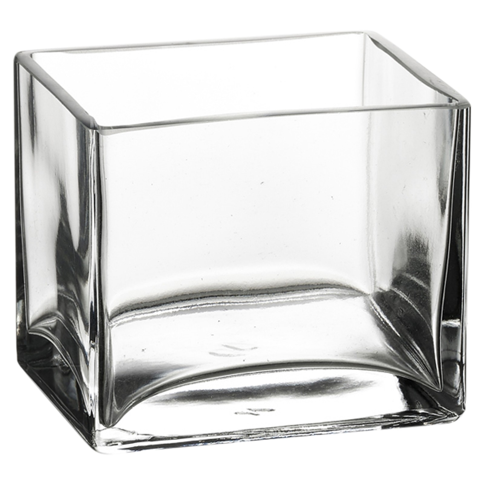 Pasabahce Square Rectangle Glass Flower Vase Bowl Gift Set Centerpiece