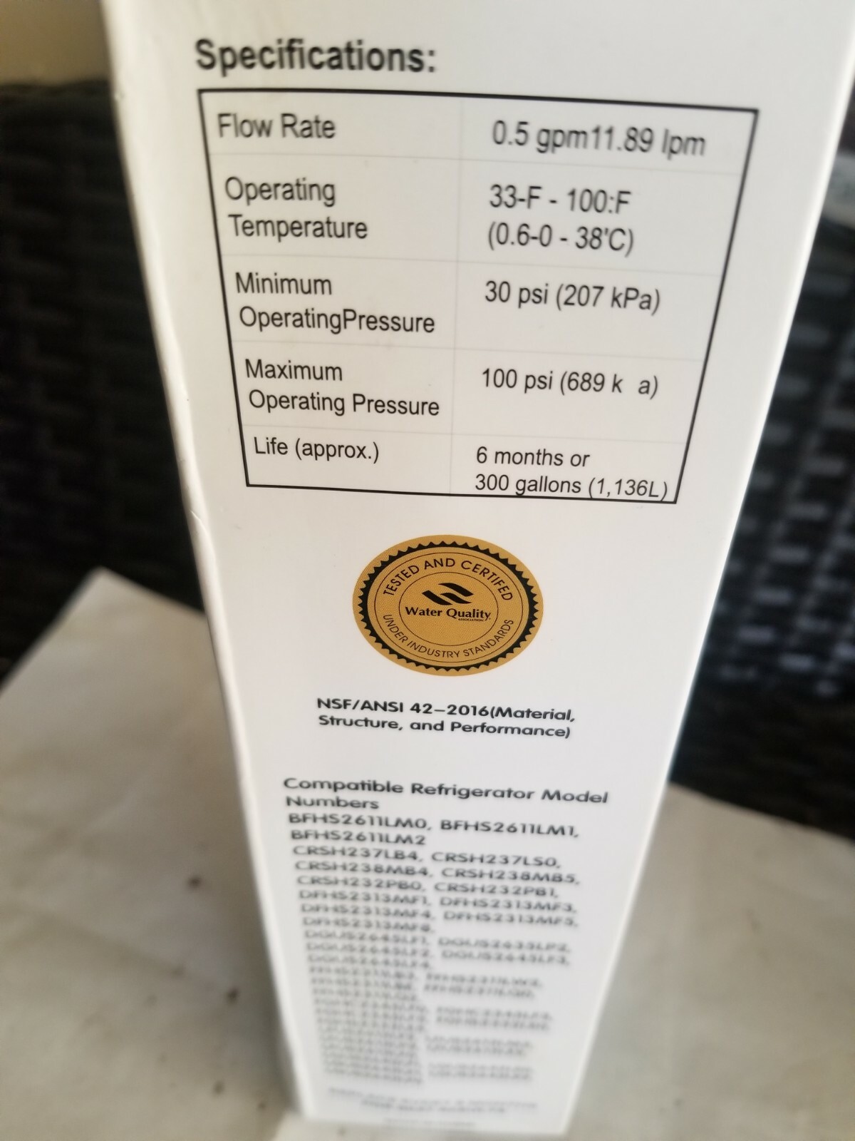 CRIFY Clean&Pure WF3CB Water Filter Compatible with WF3CB