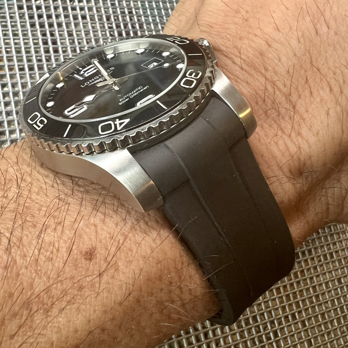 Bracelet De Montre En Caoutchouc Pour Longines Hydroconquest L3 781 782 VHP, Bracelet En Silicone De Haute Qualité, Bracelets De Montre Noirs Et Bleus, 19mm, 20mm, 21mm