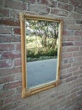 ANTICO Specchio vintage rettangolare anni 70 stile bonacina bamboo bambù