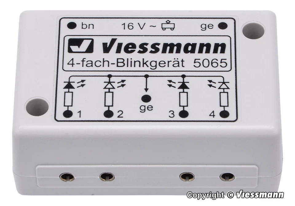 Viessmann H0 5065 Vierfach-Blinkelektronik für Andreaskreuze