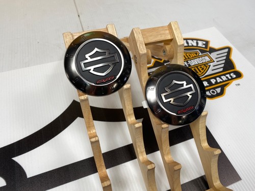 OEM🔥Harley Touring CVO Fuel Gas Tank Emblems Badges Black Chrome & Red🔥 - Picture 3 of 7