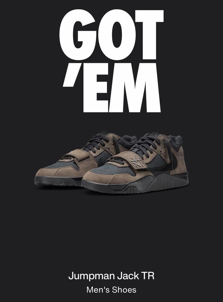 SIZE 11 Travis Scott Jumpman Jack TR Mocha SNKRS WIN! Confirmed Order