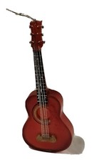 Christmas tree ornament guitar plastic one  red and one black