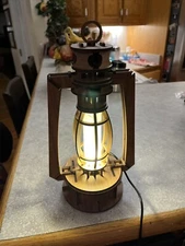 Woodsum Led Retro Vintage Wood Lamp .  Already Assembled.