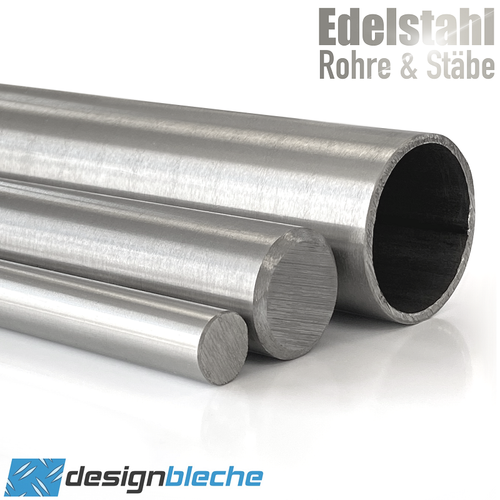 Produktbild von Edelstahl-Rundrohr A2/V2A – Verschiedene Durchmesser (20mm, 22mm, 25mm, 30mm) Und Längen