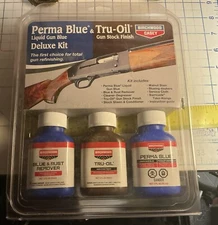 Birchwood Casey Deluxe Perma Blue Liquid Gun Blue&Tru-Oil Stock Finish Kit 20001