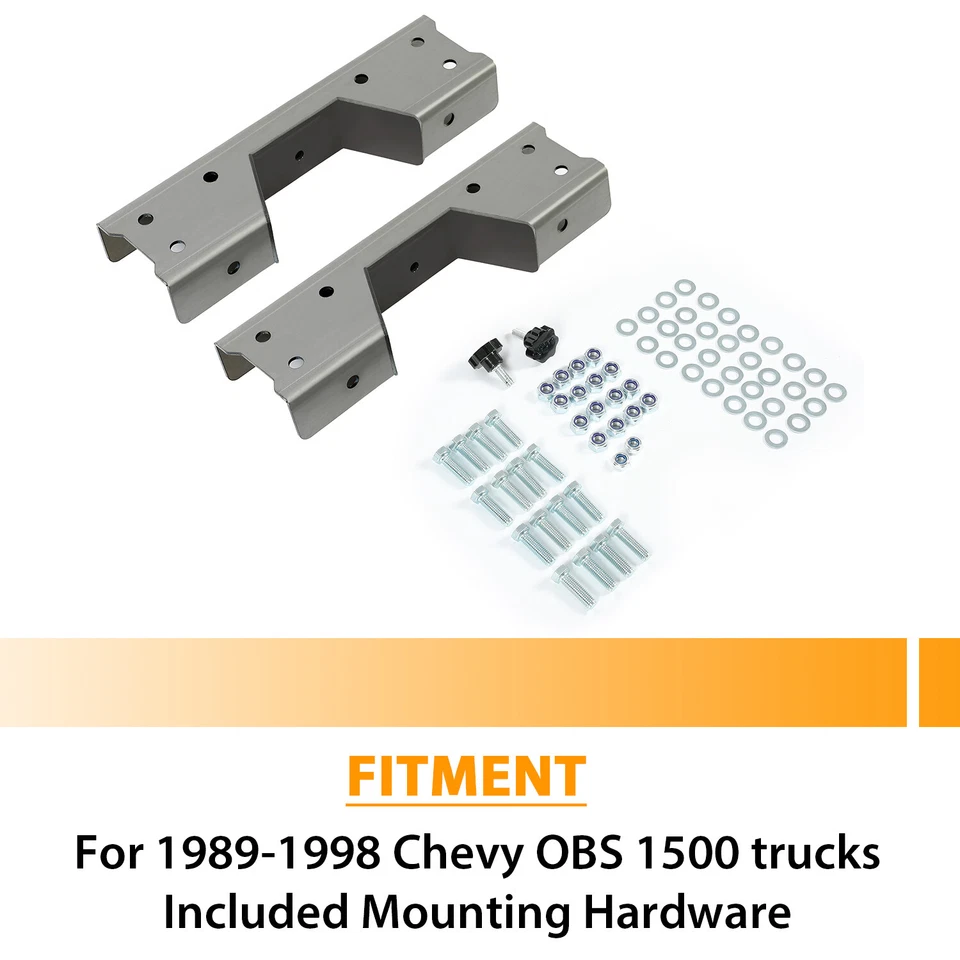 Kit de soporte de muesca C de bajada de alxe trasero para Chevy Silverado C1500 K1500 89-98 Foto 4 de 4