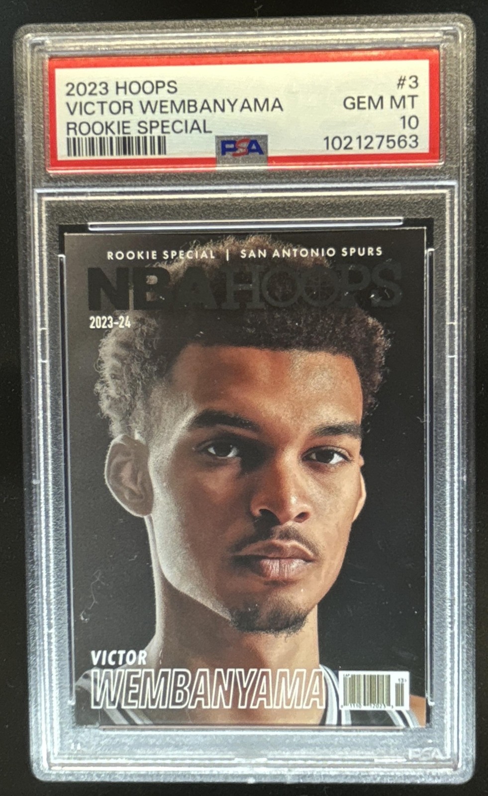 2023-24 Panini Hoops Victor Wembanyama Special RC #3 Spurs PSA 10 Rookie