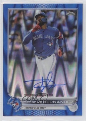 2022 Chrome Veteran Blue RayWave Refractor 71/150 Teoscar Hernandez Auto 16w8