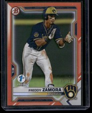 2021 Bowman 1st Edition #BFE-2 Freddy Zamora Orange #/25