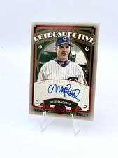 2025 Topps Museum Collection Ryne Sandberg Retrospective Auto Red /15 Cubs HOF