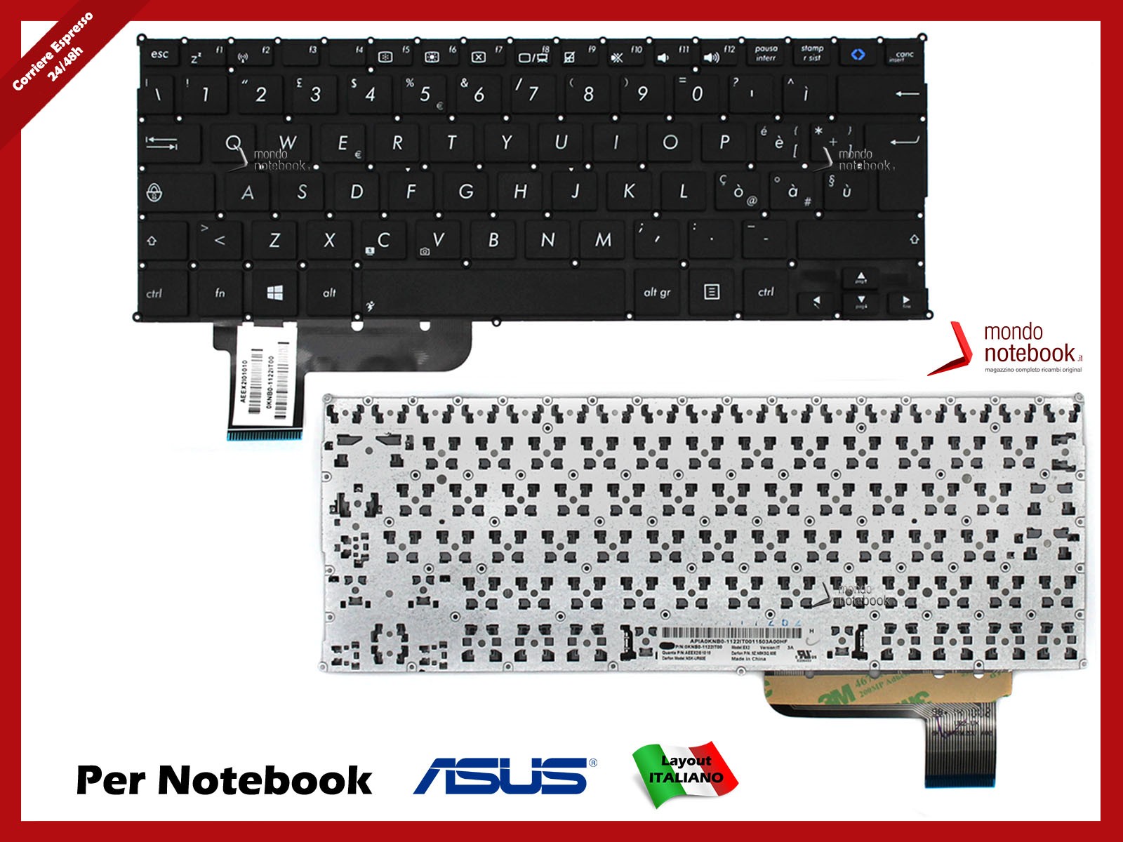Tastiera Keyboard Originale Italiana ASUS per Notebook S200 S200E