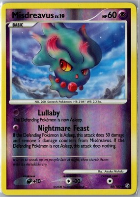 Misdreavus 68/100 Common Stormfront Pokemon Lightly Played