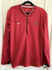 Nike Alabama Crimson Tide 1/4 Zip Pullover Dri Fit Jacket Men's Sz L