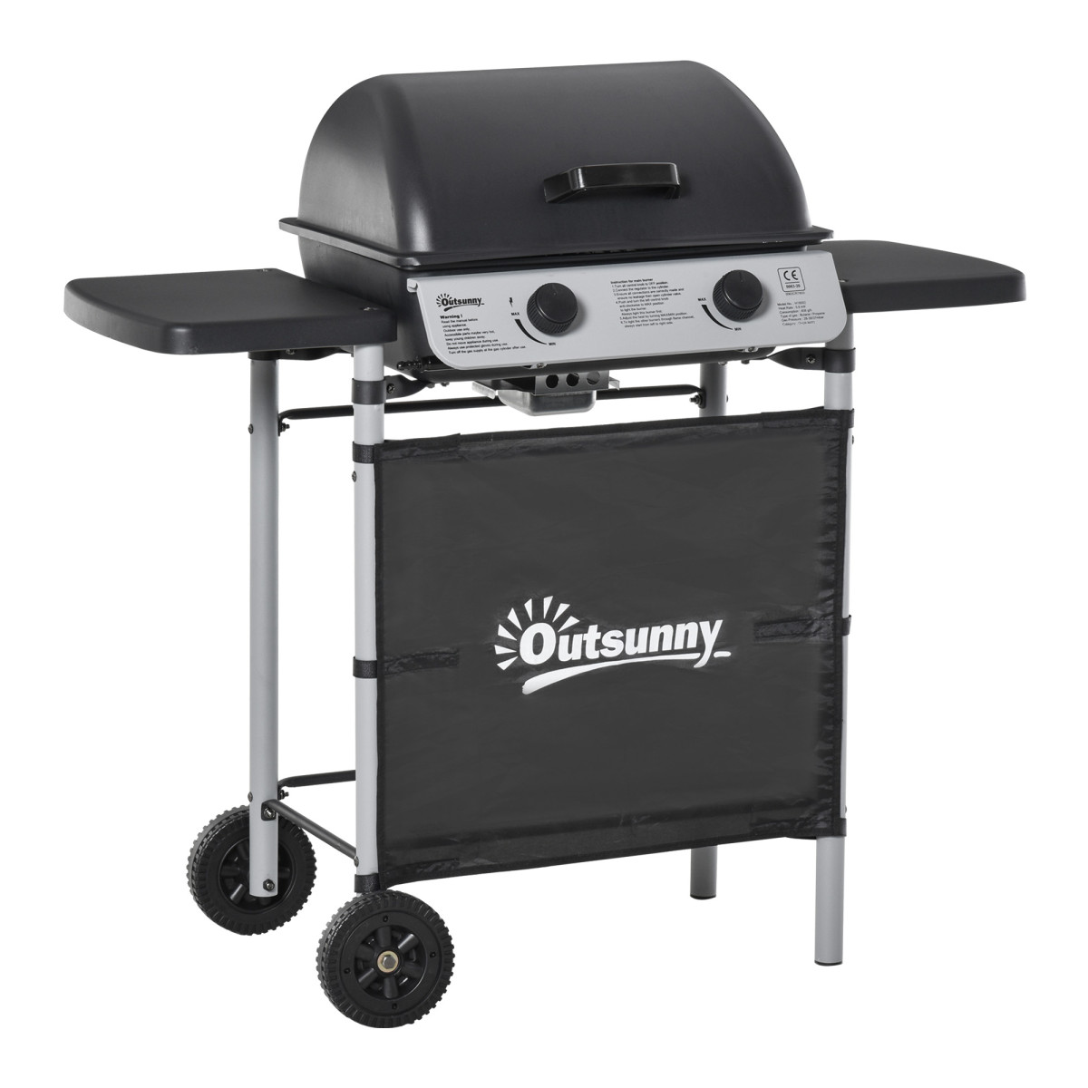Rackhams Grey 2 X 2.8Kw Burner Gas Bbq - Image 2