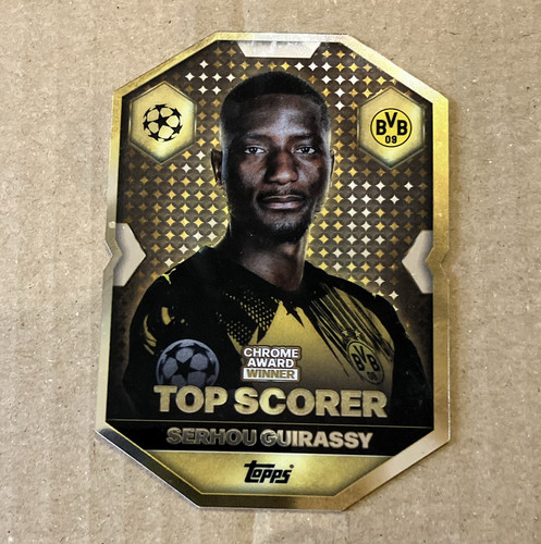 Topps UEFA Champions League Chrome Award Winner Serhou Guirassy Dortmund CA 9