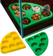 2pcs Hermit Crab Bowl, Corner Design, Space-Saving 7-Compartment Dishes for Rep