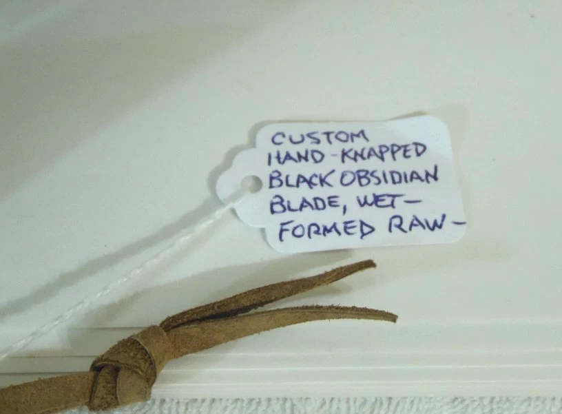 VTG "Black Obsidian Blade "Hunting Knife" Elk Horn Handle Custom Made Excellent - Image 3 of 4