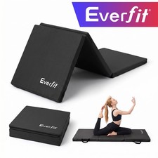 Everfit Gymnastics Mats Folding Exercise Floor Mat Portable Black