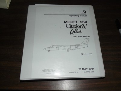 Citation V Ultra Model 560 Operating Manual Binder Revision 4