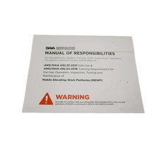 JLG Ansi A92.22 Mewp Supported Manual 3128870