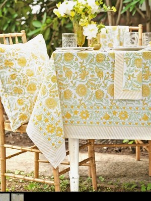 APRIL CORNELL SWEET SUNSHINE TABLECLOTH-YELLOW