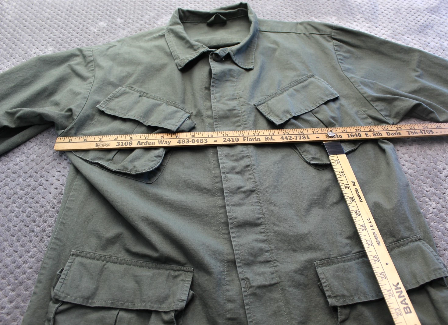 Rothco Jacket Mens Medium Green BDU Ripstop Field Button Front Reproduction image 4